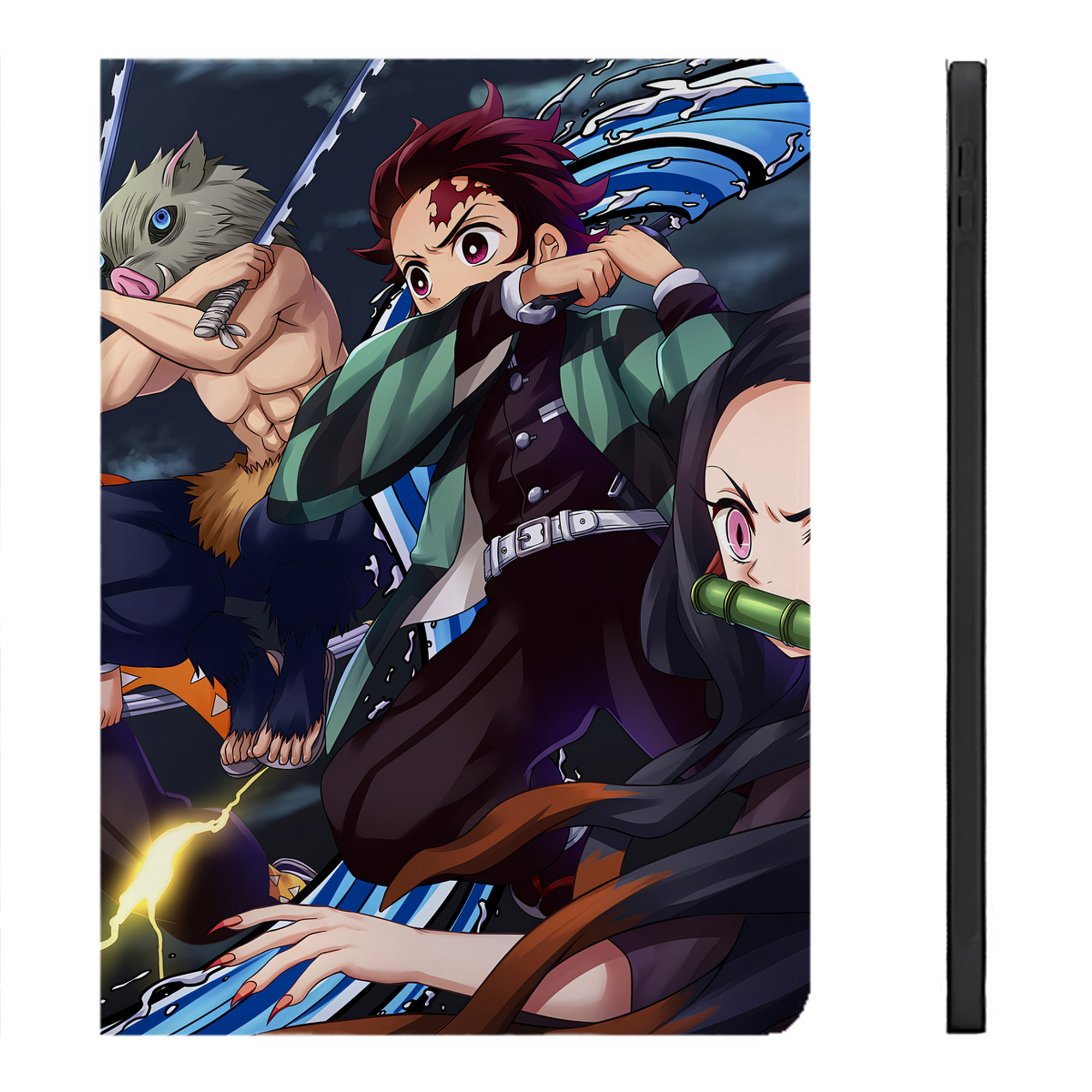 （画像用） 鬼滅の刃（きめつのやいば）竈門 炭治郎／かまど たんじろう Kamado Tanjirou IPadケース ペンホルダー付き ブックスタイルデザイン
